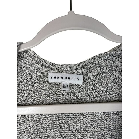 Aritzia Community Iconic Cape Cardigan Aztec Open Front Grey Blue XS/S - Picture 3 of 8